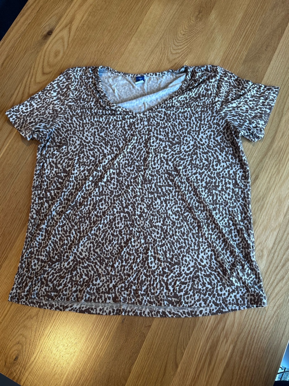 Old Navy Luxe Leopard Print Tee - Brown & Cream